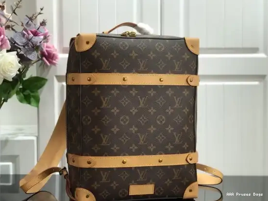 AAA Pruses Bags LOUIS TRUNK PM BACKPACK SOFT VUITTON 0705